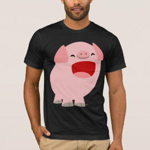 Cute Cartoon Singing Pig T-Shirt