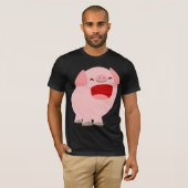 Cute Cartoon Singing Pig T-Shirt (Voorkant volledig)