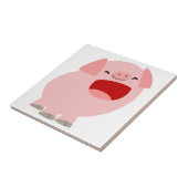 Cute Cartoon Singing Pig Tegel Tegeltje (Zijkant)