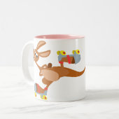 Cute Cartoon Skating Kangaroo Mok (Voorkant links)