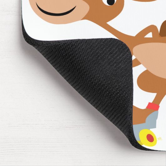 Cute Cartoon Skating Kangaroo Mousepad Muismat (Hoek)