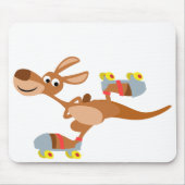 Cute Cartoon Skating Kangaroo Mousepad Muismat (Voorkant)