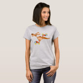 Cute Cartoon Skating Kangaroo Women T-Shirt (Voorkant volledig)
