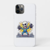 “Cute Cartoon Skeleton Weightlifter • Funny Gym Ba Case-Mate iPhone Case (Achterkant)