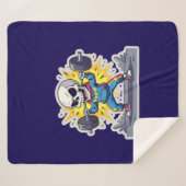 “Cute Cartoon Skeleton Weightlifter • Funny Gym Ba Sherpa Deken (Voorkant (horizontaal))