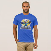 “Cute Cartoon Skeleton Weightlifter • Funny Gym Ba T-shirt (Voorkant volledig)