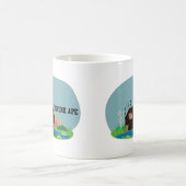 Cute Cartoon Skunk Ape Koffiemok (Center)