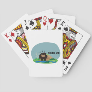 Cute Cartoon Skunk Ape Pokerkaarten