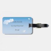 Cute Cartoon Skydiving Adventure Bagagelabel (Achterkant horizontaal)