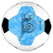 Cute Cartoon Slak Blue Tie Dye Pattern Shell Voetbal (Gedraaid)