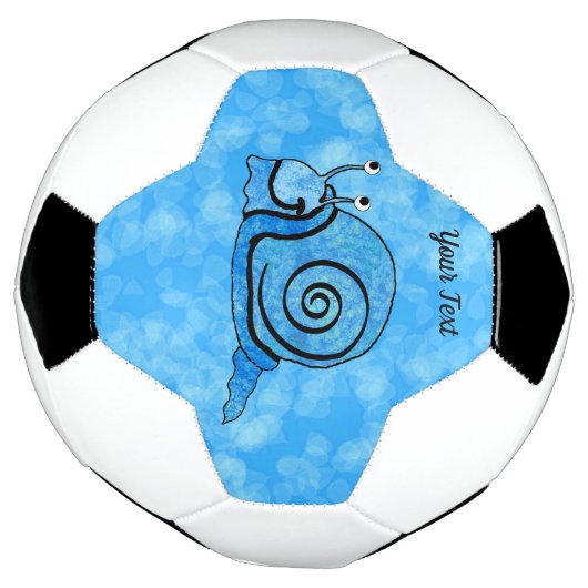 Cute Cartoon Slak Blue Tie Dye Pattern Shell Voetbal (Gedraaid)