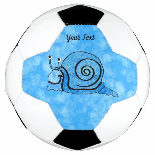 Cute Cartoon Slak Blue Tie Dye Pattern Shell Voetbal (Voorkant)