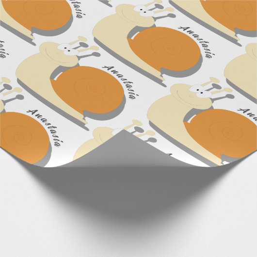 Cute cartoon slak op maat cadeaupapier (Hoek)