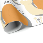 Cute cartoon slak op maat cadeaupapier (Rol Hoek)