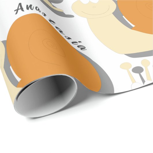 Cute cartoon slak op maat cadeaupapier (Rol Hoek)
