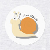 Cute cartoon slak op maat labels (Design 1)