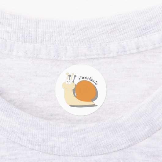 Cute cartoon slak op maat labels (Aangebracht)