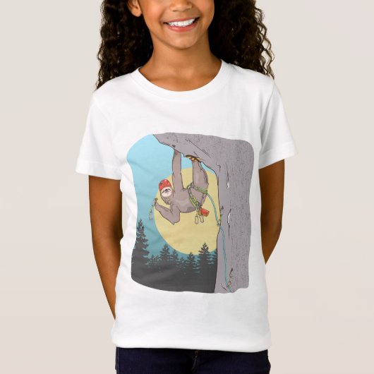 Cute cartoon, slank klimmen t-shirt (Voorkant)