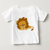 Cute Cartoon Sleeping Lion Baby T-Shirt (Voorkant)