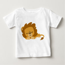 Cute Cartoon Sleeping Lion Baby T-Shirt