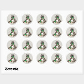 Cute Cartoon Sloth Ronde Sticker (Vel)