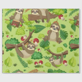 Cute Cartoon Slotpatroon Cadeaupapier (Vlak)