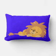 Cute Cartoon Slumbering Lion Pillow