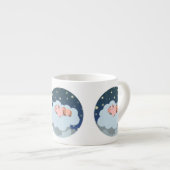 Cute Cartoon Slumbering Piglets Espresso Mok (Voorkant rechts)