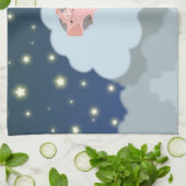 Cute Cartoon Slumbering Piglets Kitchen Towel Theedoek (Gevouwen)