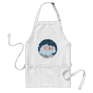 Cute Cartoon Slumbering Piglets Schort