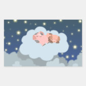 Cute Cartoon Slumbering Piglets Sticker (Voorkant)