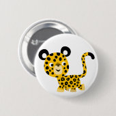 Cute Cartoon Smiling Leopard Button Badge (Voorkant /achterkant)