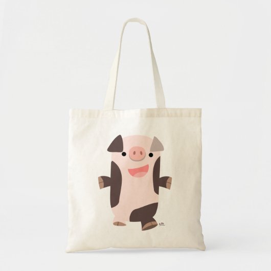 Cute Cartoon Smiling Pig Bag Tote Bag (Voorkant)