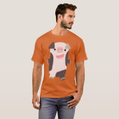 Cute Cartoon Smiling Pig T-shirt (Voorkant volledig)