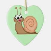 Cute Cartoon Snail Keramisch Ornament (Rechts)