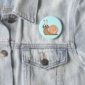 Cute Cartoon Snail Ronde Button 5,7 Cm (In situ)
