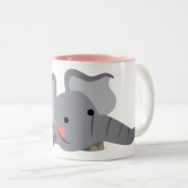 Cute Cartoon Sneaky Elephant Mok (Voorkant rechts)