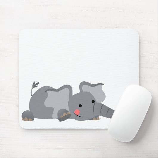 Cute Cartoon Sneaky Elephant Mousepad Muismat (Met muis)