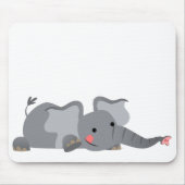 Cute Cartoon Sneaky Elephant Mousepad Muismat (Voorkant)