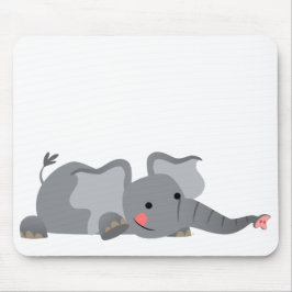 Cute Cartoon Sneaky Elephant Mousepad Muismat