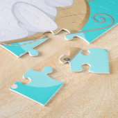 Cute Cartoon Snow Man Legpuzzel (Zijkant)