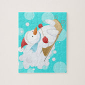 Cute Cartoon Snow Man Legpuzzel (Verticaal)