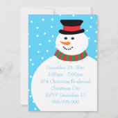 Cute Cartoon Snowman Kinder kerstfeest Kaart (Achterkant)