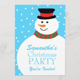 Cute Cartoon Snowman Kinder kerstfeest Kaart