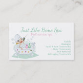 Cute Cartoon Spa Visitekaartje (Voorkant)