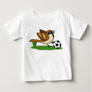 Cute Cartoon Sparrow Pplay Soccer