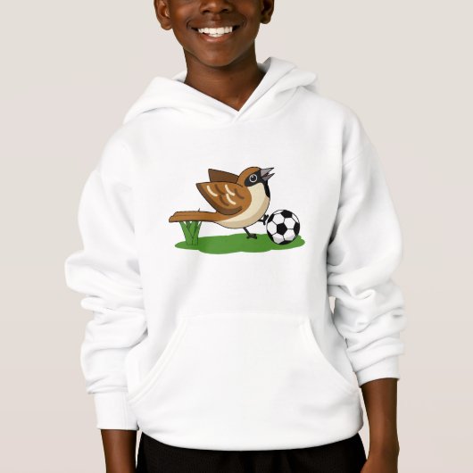 Cute Cartoon Sparrow Pplay Soccer (Voorkant)