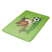 Cute Cartoon Sparrow Pplay Soccer Badmat (Gekanteld)