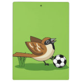 Cute Cartoon Sparrow Pplay Soccer Klembord (Achterkant)