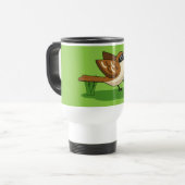 Cute Cartoon Sparrow Pplay Soccer Reisbeker (Voorkant links)